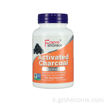 Supporto di disintossicazione del carbone attivato Capsule a carbone attivo